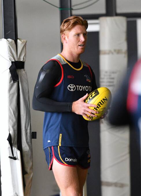 Kyle Cheney training with Adelaide this month. Picture: AAP