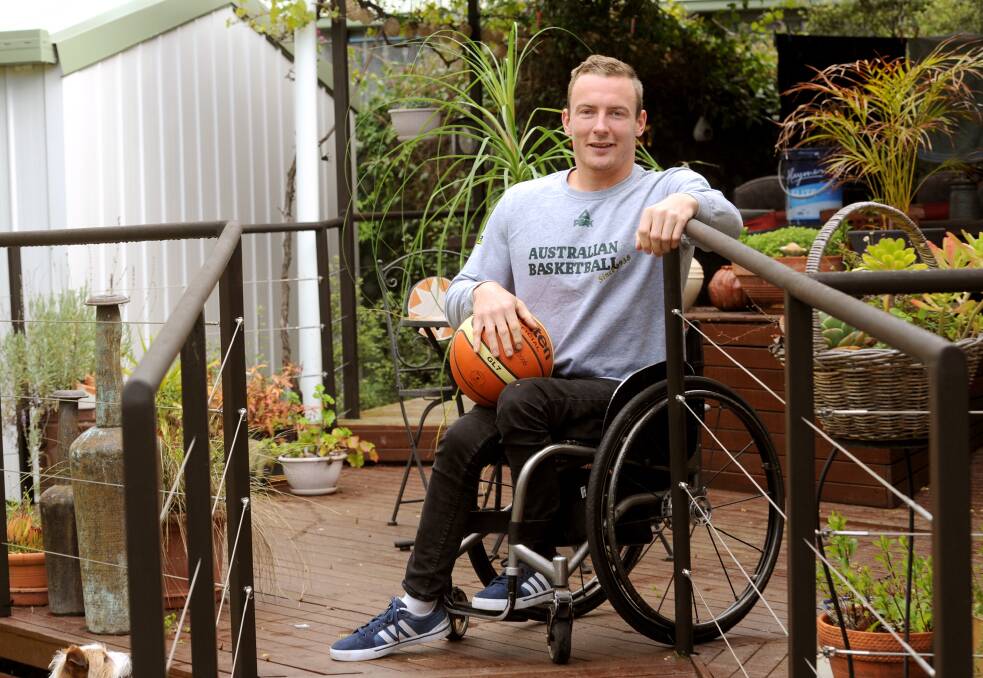 SO CLOSE: Jannik Blair at his home in Horsham. Blair's Bilbao side has lost two close finals in two weeks in Spain. He will now be returning to Australia to play basketball. 