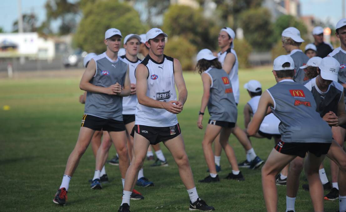 The Wimmera Rebels training group at Dimboola Road Oval in November. 