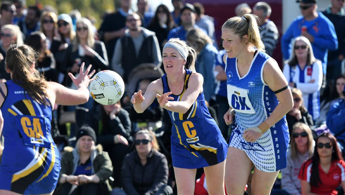 REMATCH: Natimuk United's Emily Hateley and Harrow-Balmoral's Kate Vickery in last season's A Grade grand final. Picture: SAMANTHA CAMARRI