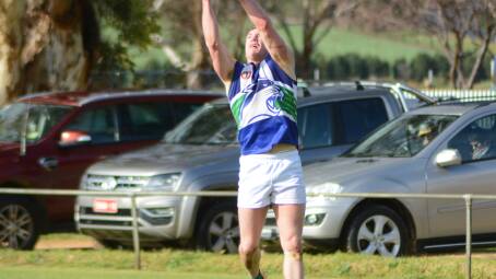 MARK: Kaniva-Leeor United capped off a great season by beating Padthaway at the weekend. The Cougars won the minor premiership and will enjoy the first week of finals off. Pictures: NARACOORTE HERALD