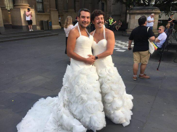 Jubilant scenes as Melbourne celebrates 'yes' to same-sex marriage