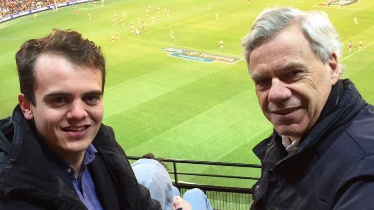 Liberal Party powerbroker Michael Kroger with his controversial protege Marcus Bastiaan. Photo: Facebook