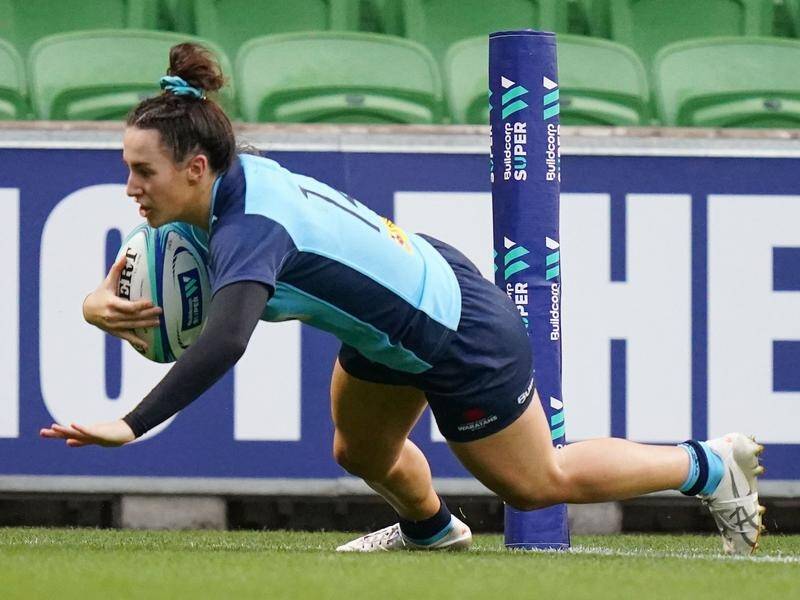 Maya Stewart scored four tries for the Waratahs in their Super W win over the Reds.