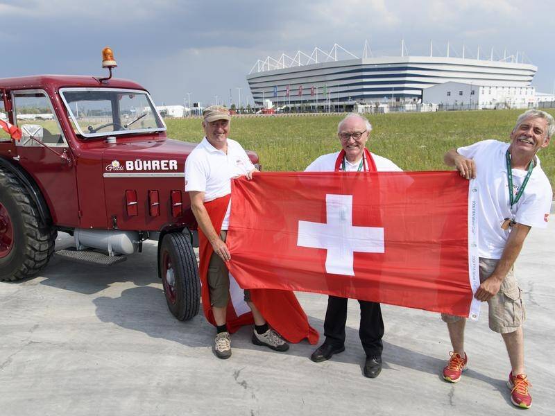 Three Swiss soccer fans have made their 1800km World Cup journey to Russia by tractor.