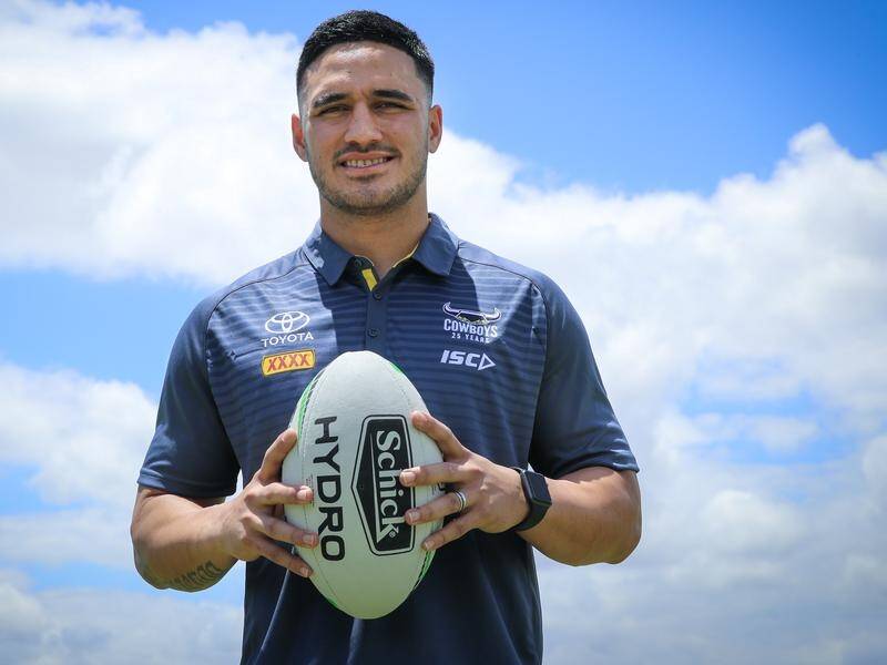 Valentine Holmes is back in Australia to resurrect his NRL career with North Queensland.