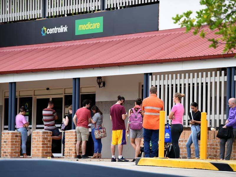 Centrelink offices have been inundated with people trying to register for the Jobseeker allowance.