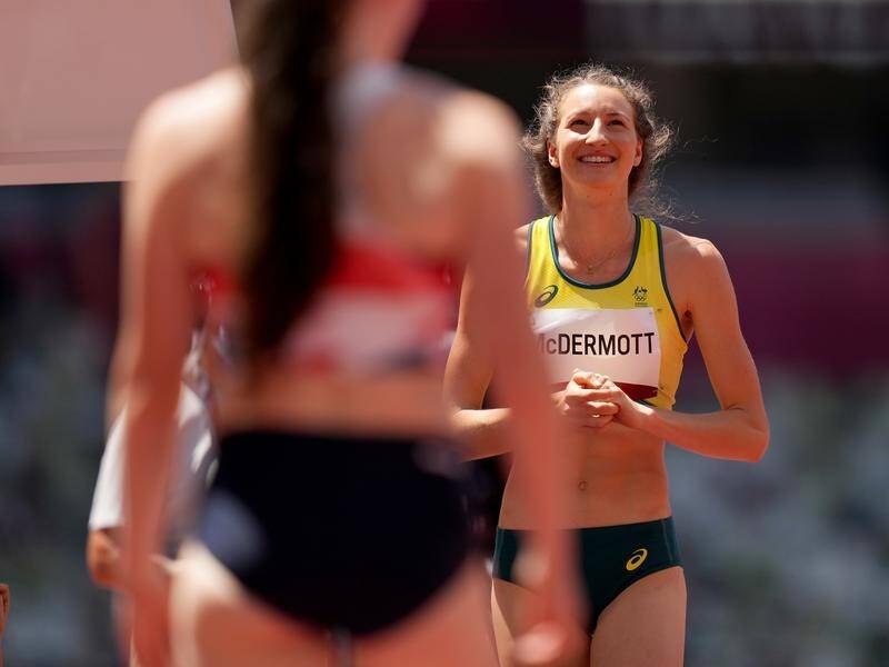 Nicola McDermott was all smiles after booking her spot in the Olympic women's high jump final.