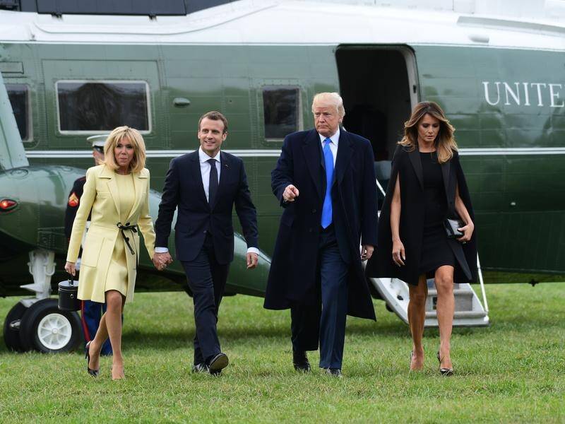 French President Emmanuel Macron is on a state visit to Washington for talks with Donald Trump.