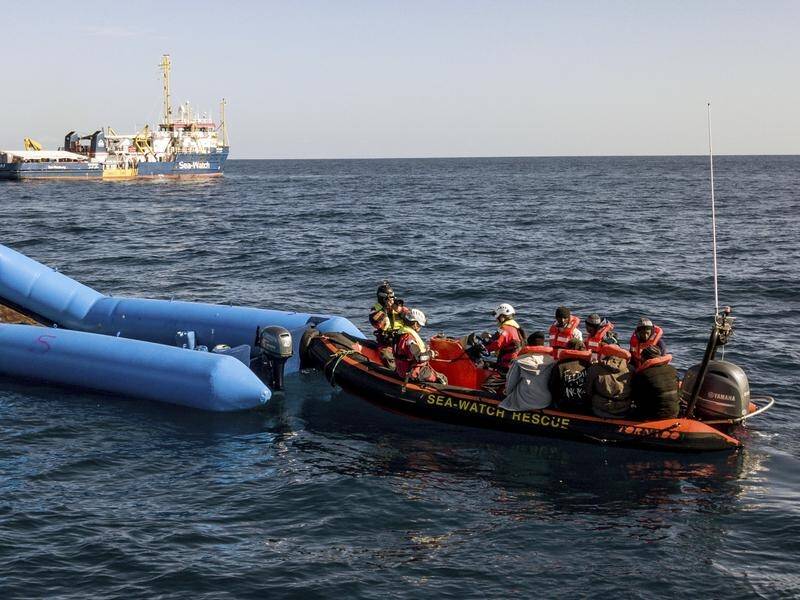 Hundreds of Libyan migrants have been rescued in the Mediterranean Sea.