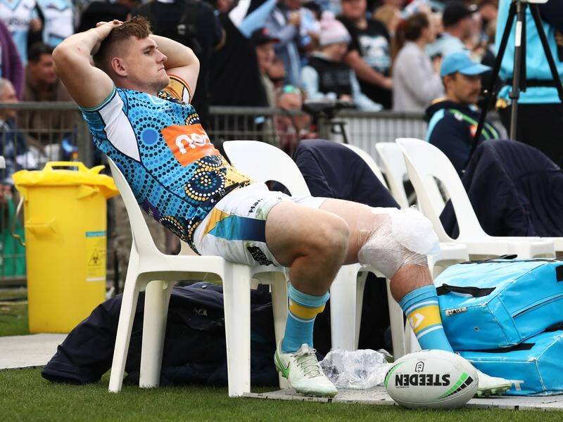 AJ Brimson remains in doubt for Gold Coast's NRL clash with Manly due to a left knee injury.