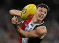 Marcus Windhager has broken a hand in St Kilda's AFL practice match thumping of Essendon. (James Ross/AAP PHOTOS)
