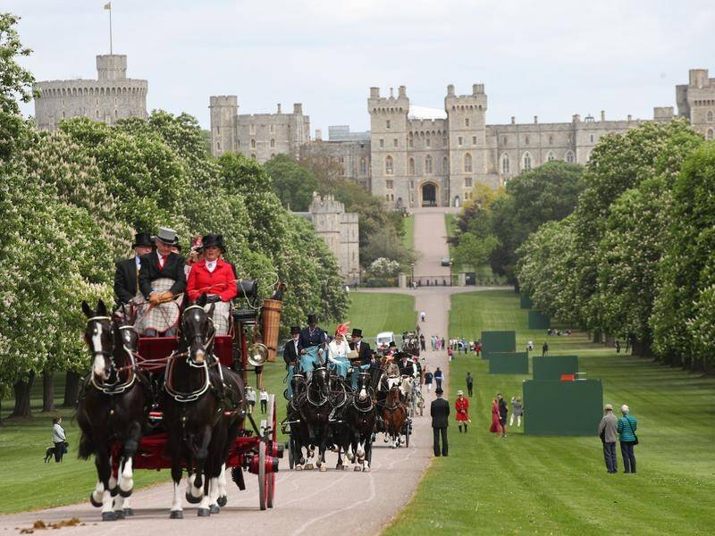 Fevered preparations are underway at Windsor ahead of Harry and Meghan Markle's wedding on Saturday.