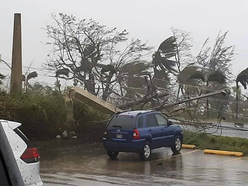 Typhoon Yutu, seen striking the Northern Mariana Islands, is bearing down on the Philippines.