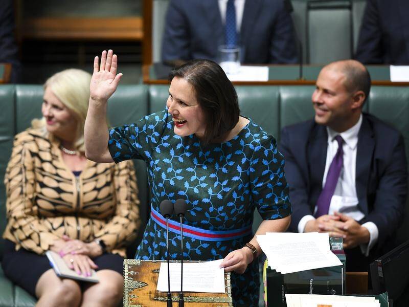 Retiring Minister for Women Kelly O'Dwyer (centre) has given her valedictory speech in Parliament.
