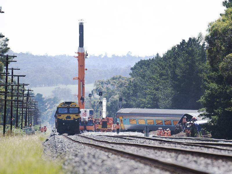 Work is under way to remove the XPT train wreck after investigators examined the derailment site.