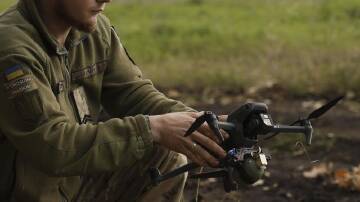Officials said the Ukrainian-launched drones carried bigger charges than in previous attacks. (EPA PHOTO)