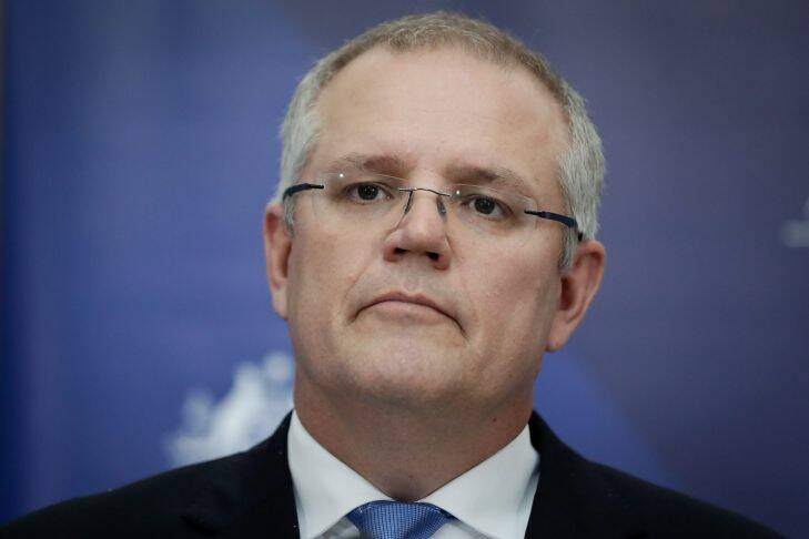 Treasurer Scott Morrison addresses the media during a press conference on the Mid Year Economic and Fiscal Outlook (MYEFO) 2017-18), at Parliament House in Canberra on  Monday 18 December 2017. fedpol Photo: Alex Ellinghausen