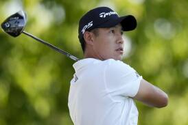 Former champ Collin Morikawa has claimed a share of the PGA Championship lead in Kentucky. (AP PHOTO)