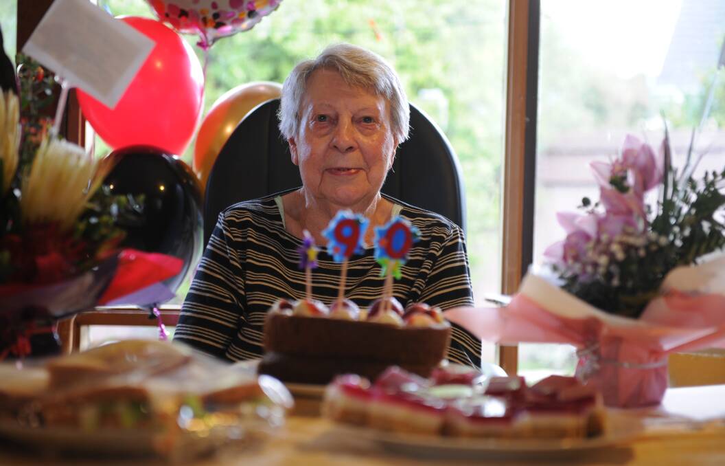 CELEBRATIONS: Doreen Hammond celebrates her 90th birthday at her Horsham residence. Picture: SONIA SINGHA