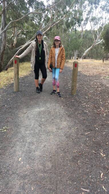 Kirsten Ridgeway and daughter Kalina strolling near the Wimmera river.Picture: CONTRIBUTED