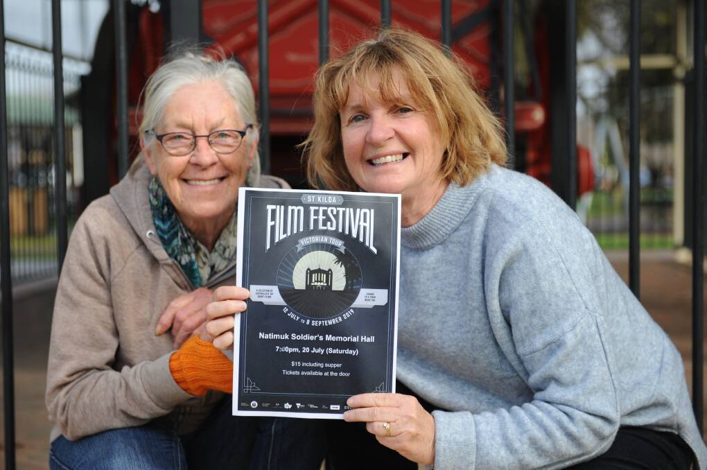 IT'S SHOWTIME: Natimuk Film Society chairwoman Lynn Quick and secretary Elaine Uebergang get ready for the St Kilda Film Festival. Picture: SONIA SINGHA