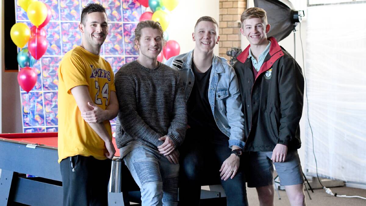 LEADERS: Youth Alive's Michael Bradea, Hayden Jarred, Greg McKinnon and Bailey Thomas at the community youth leadership day at Horsham's Harvest Church on Friday. Picture: SAMANTHA CAMARRI