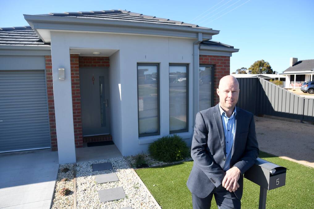 DEVELOPMENT: Rural Northwest Health CEO Kevin Mills, with staff accommodation at the hospital. Hopetoun also have two new residential units for hospital staff. Picture: SAMANTHA CAMARRI