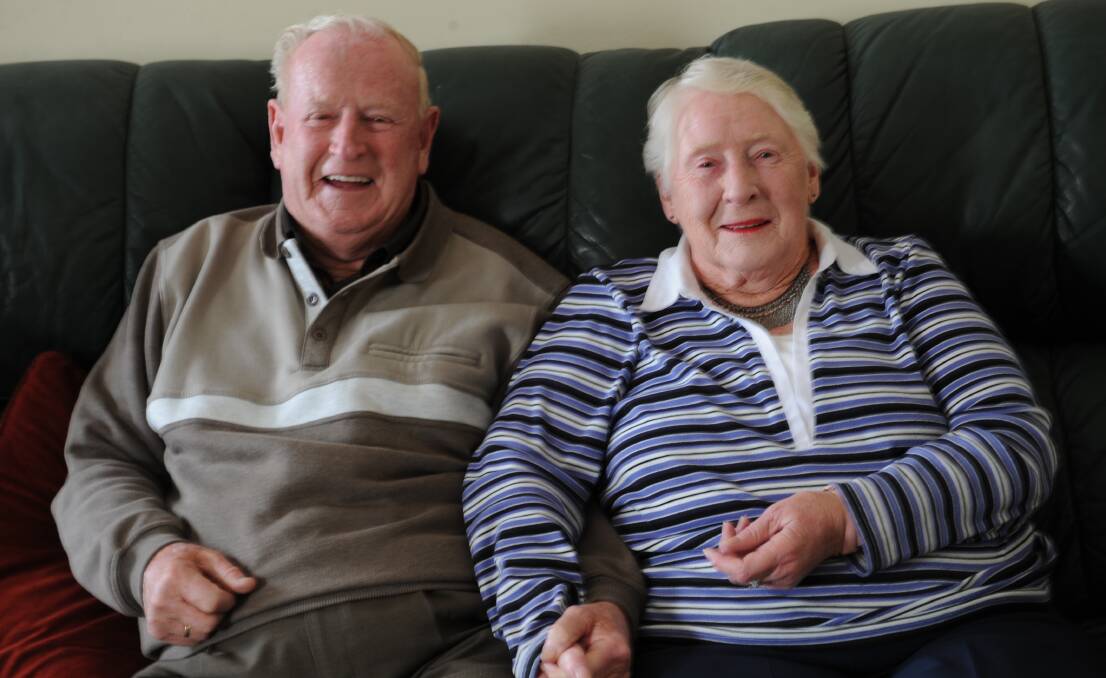 SIX DECADES OF LOVE: Kevin, 83, and Shirley Bye, 80, celebrated their 60th wedding anniversary at their Nhill home this week. Picture: SONIA SINGHA 