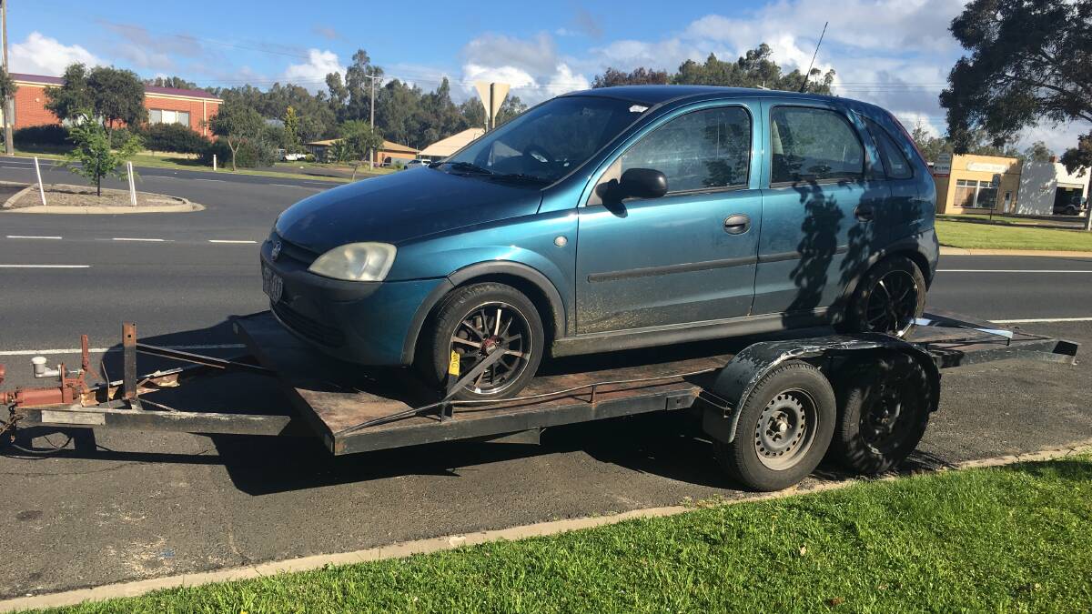 LONG JOURNEY: Shanice Green and Brad Walton were forced to travel an 800km round trip to collected their stolen Holden Barina which was left abandoned in SA. 