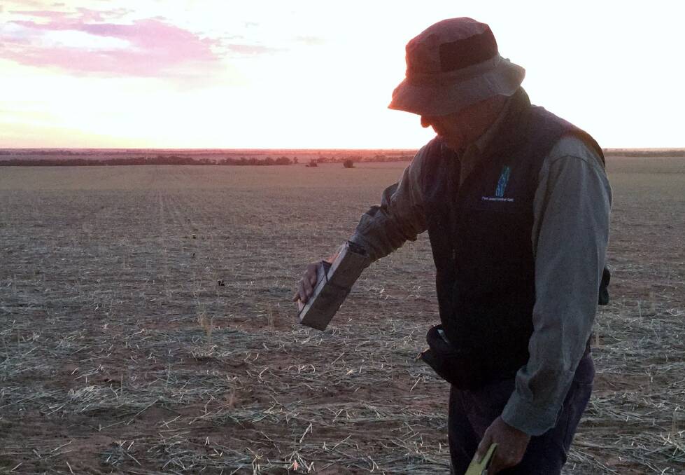 CSIRO research officer Steve Henry is urging farmers to be aware of mice activity heading into sowing season. Photo: ALICE KENNE
