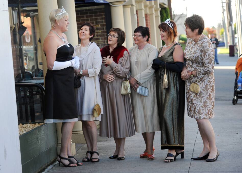 ROYAL TREATMENT: Julie Bergen, Diana McDonald, Denise Leembruggen, Denise Queale, Allison Roberts and Susan Surridge get into the spirit of a fundraiser for the redevelopment of Wimmera Base Hospital’s oncology facilities. A movie about Princess Grace Kelly of Monaco has inspired the event. Picture: PAUL CARRACHER