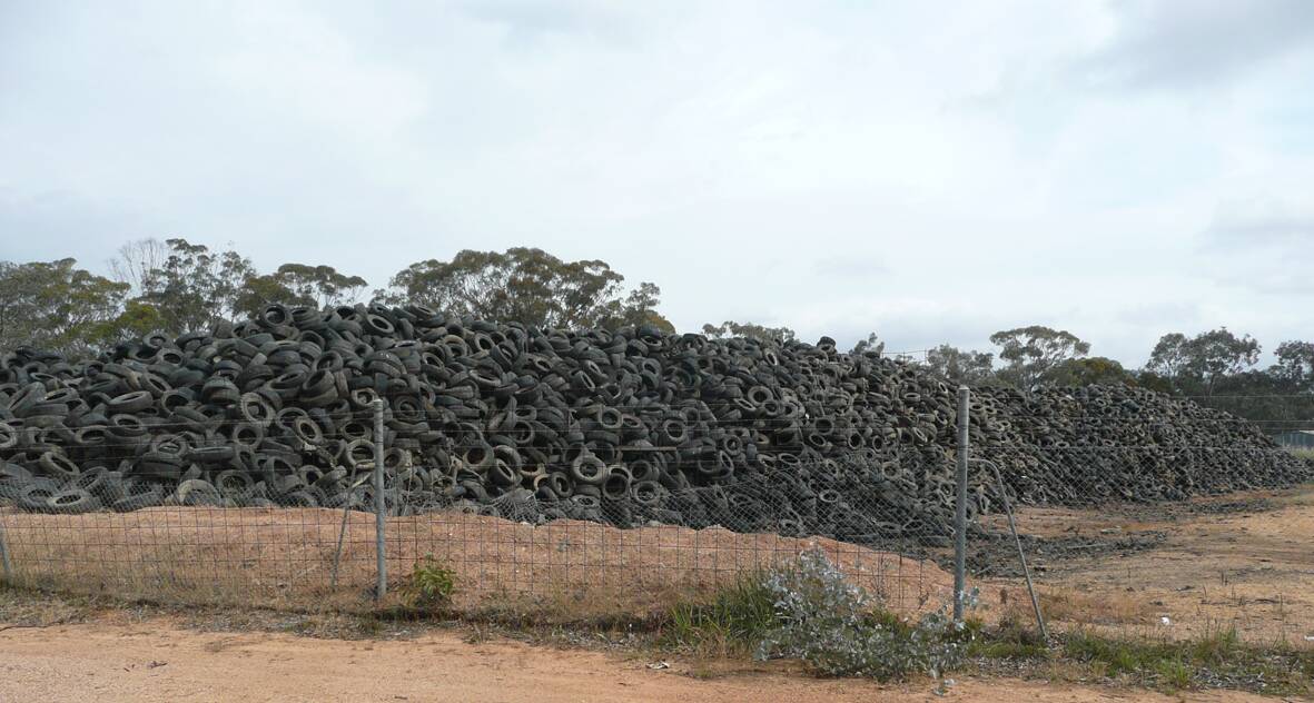 DUMP: The Coalition has promised to spend $500,000 on a plan to get rid of the Stawell tyre dump. Picture: CONTRIBUTED
