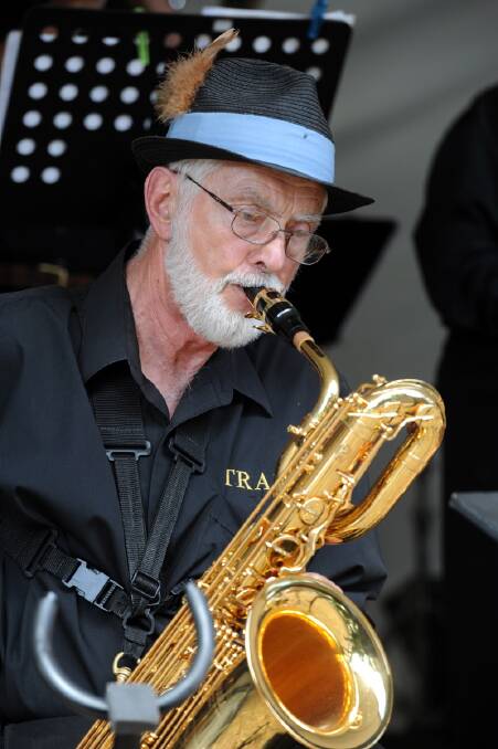 Trax Big Band's Wolfgang Stift performs during the Grampians Jazz Festival. 