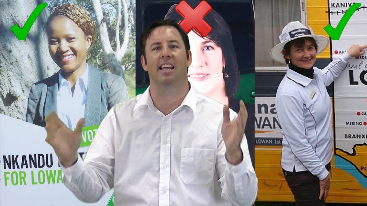FIRED UP: Horsham Greens supporter Carl Sudholz is asking people to preference the Greens' Nkandu Beltz and independent Katrina Rainsford ahead of the Nationals' Emma Kealy for the seat of Lowan in the State Election. Picture: YOUTUBE