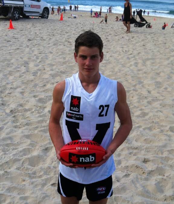 YOUNG STAR: Jarrod Berry was named best on ground for Vic Country in the opening round of the NAB AFL Under-16 Championships on the Gold Coast. Picture: CONTRIBUTED