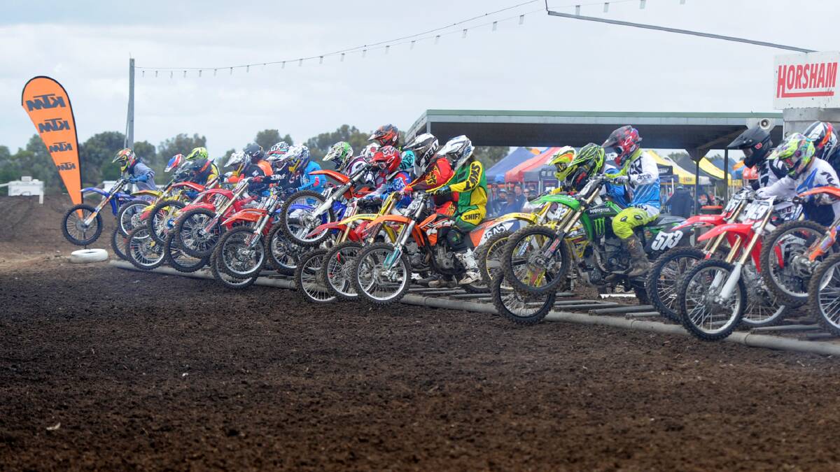 OFF AND RACING: Horsham Motorcycle Club dominated MX Western Region Series round five action at Dooen on Sunday. Picture: SAMANTHA CAMARRI
