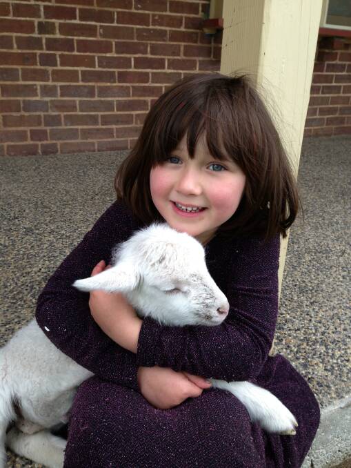 TO THE MAX: Mockinya’s Natalie Bolwell, 5, won a competition to name Horsham Show’s new mascot, Max.