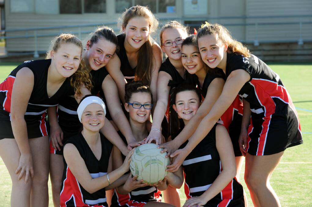 READY FOR ACTION: Ss Michael and John’s Primary School netball team is going to the state championships at Waverly Netball Centre on Friday. Picture: PAUL CARRACHER