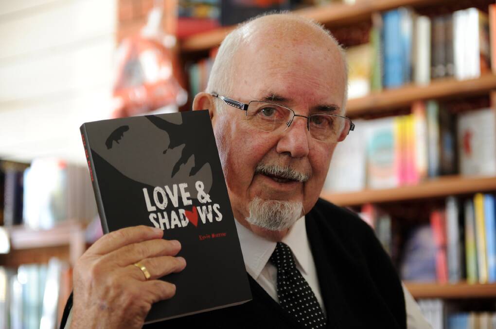 Kevin Morrow pictured with his book Love and Shadows, which he released in June. Mr Morrow died on Saturday morning. Picture: PAUL CARRACHER