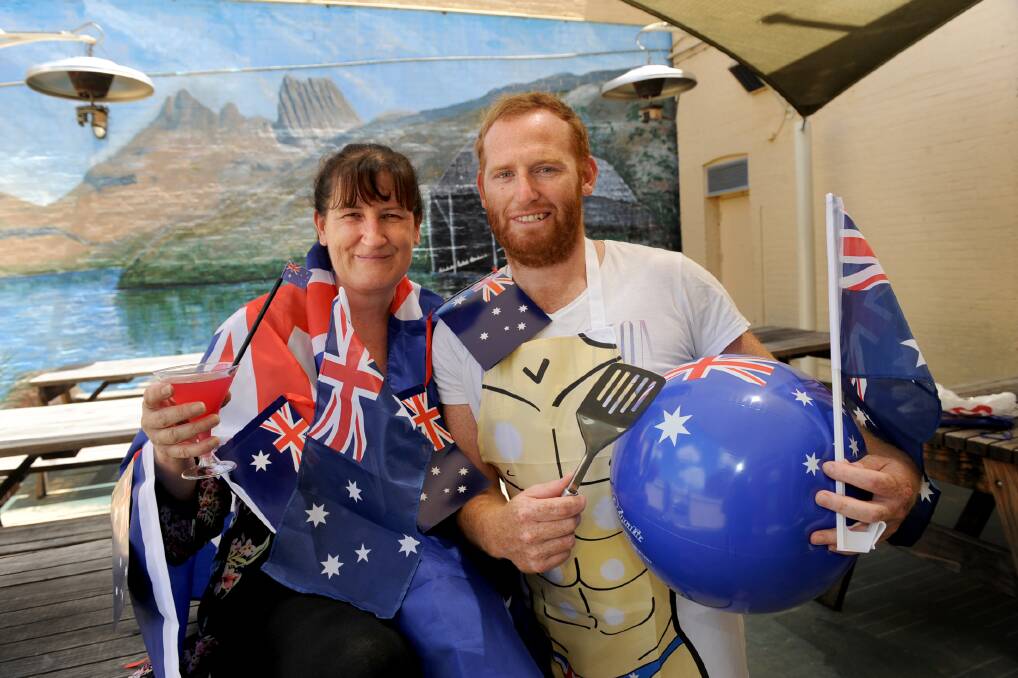 CELEBRATION: Mother and son team Jan-Maree and Reggie Bennett get ready to throw an Australia Day party at the Royal Hotel in Horsham. Picture: SAMANTHA CAMARRI
