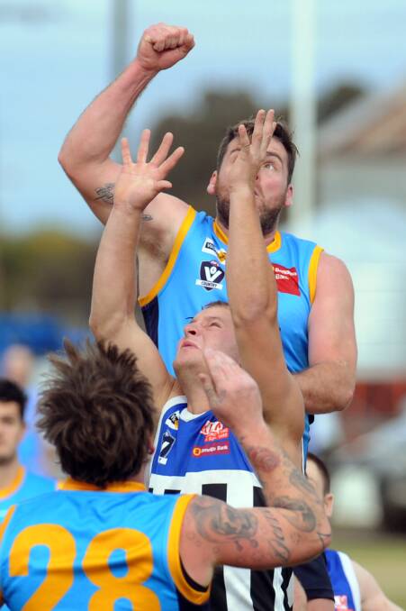 PUNCH: Nhill will rely on Aaron Beer at the weekend. Picture: PAUL CARRACHER