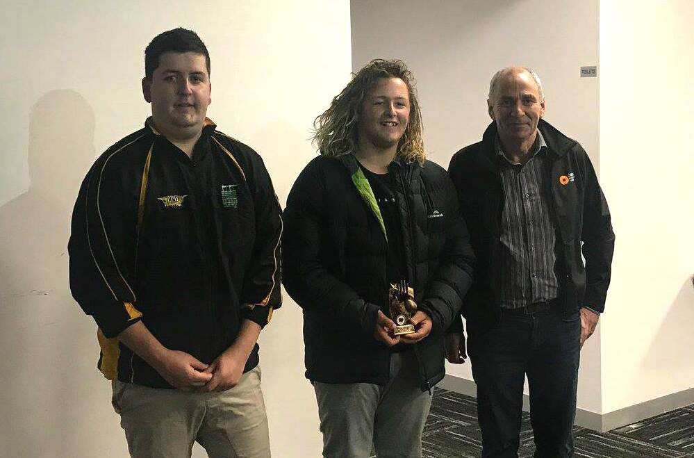 STAR: Tyson Harris, centre, was named the Whippets best and fairest for a second straight season on Wednesday night. Picture: CONTRIBUTED