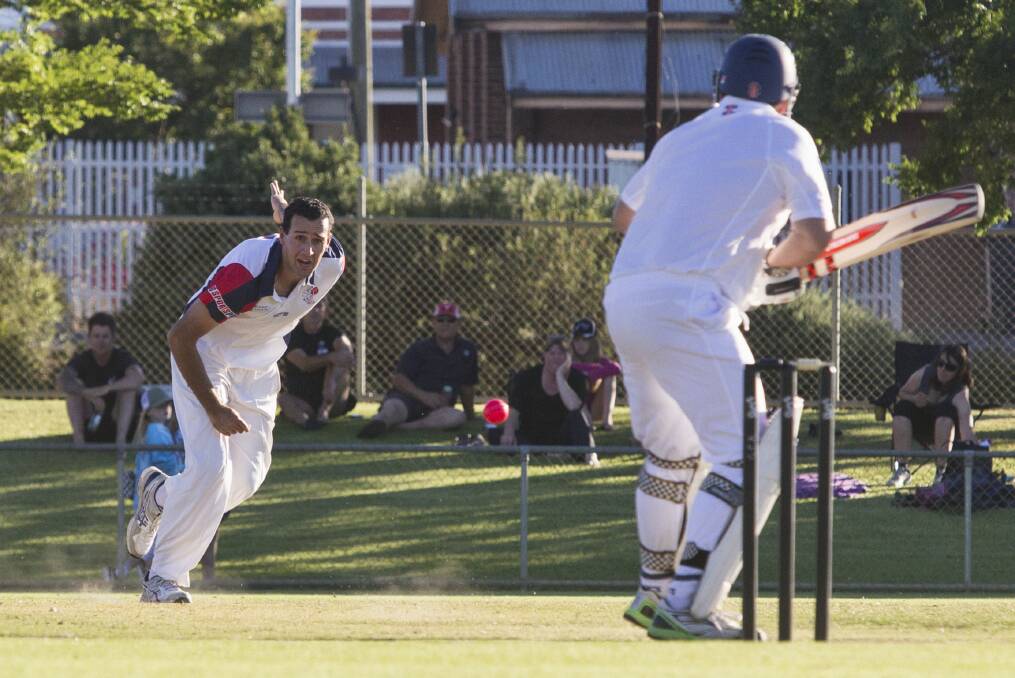 QUESTIONS: Tony Caccaviello, seen bowling against the Grampians, will return from injury to play in the semi-final. Picture: PETER PICKERING