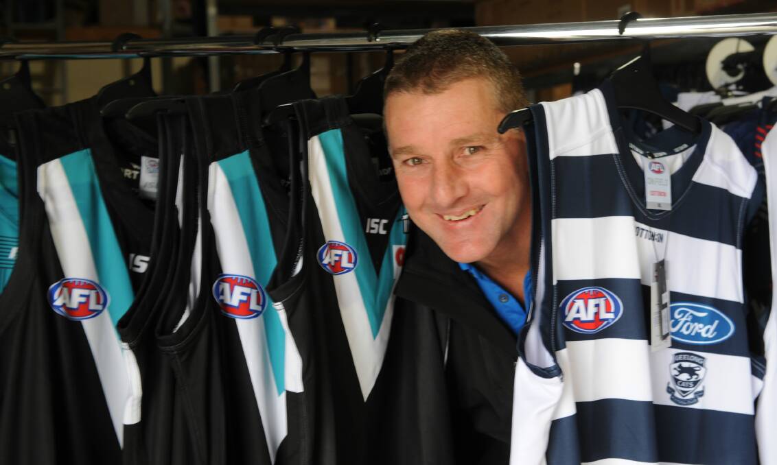 STAR: Shayne Breuer's AFL career was full of great opportunities at Geelong and Port Adelaide. He considers himself to have been very lucky to be in the right place at the right time. Picture: STUART McGUCKIN