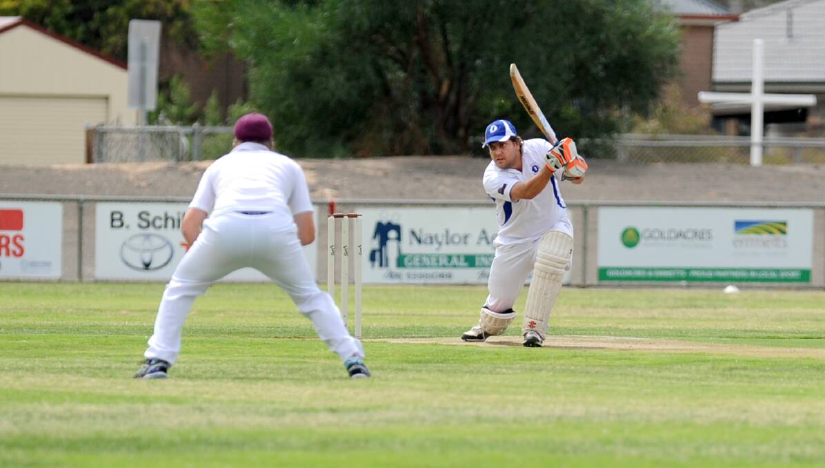 Dylan Ruurds, seen here batting in last season's grand final, will be important in Donald's batting lineup against St Arnaud.