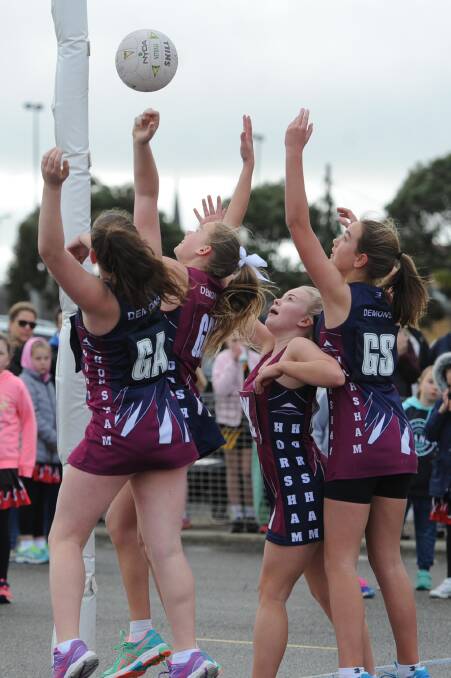 FUTURE STARS: It will be an action packed morning as another Horsham City Netball Association season comes to a close on Saturday. Picture: SAMANTHA CAMARRI