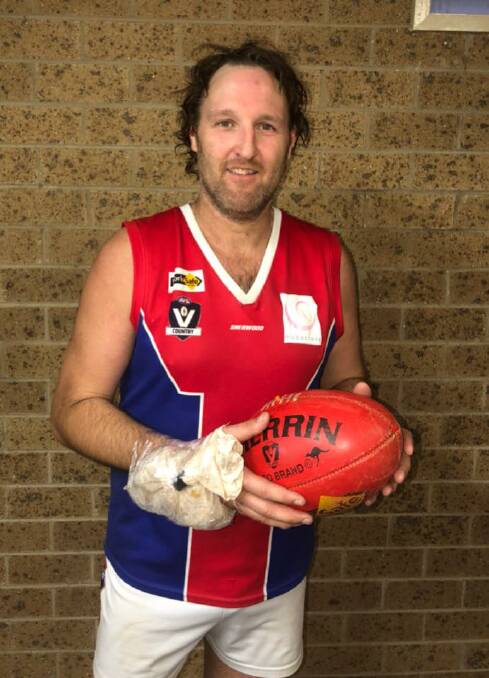 BENCHMARK: Daniel Needs has now kicked a North Central Football League record of 813 career goals. He passed Alan Jackson's record of 811 goals on Saturday. Picture: CONTRIBUTED