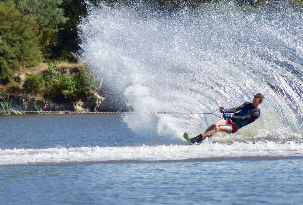SPLASH: Nick Jasper will be one of seven Natimuk Lake water ski club members who will head to national championships in Perth at Easter. Picture: CONTRIBUTED