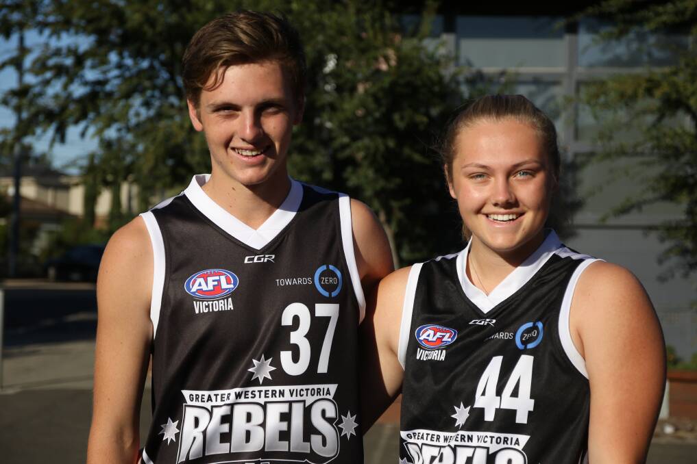TOGETHER: Josh and Ella Bibby will both play for the GWV Rebels in 2018. Picture: ON DECK MEDIA